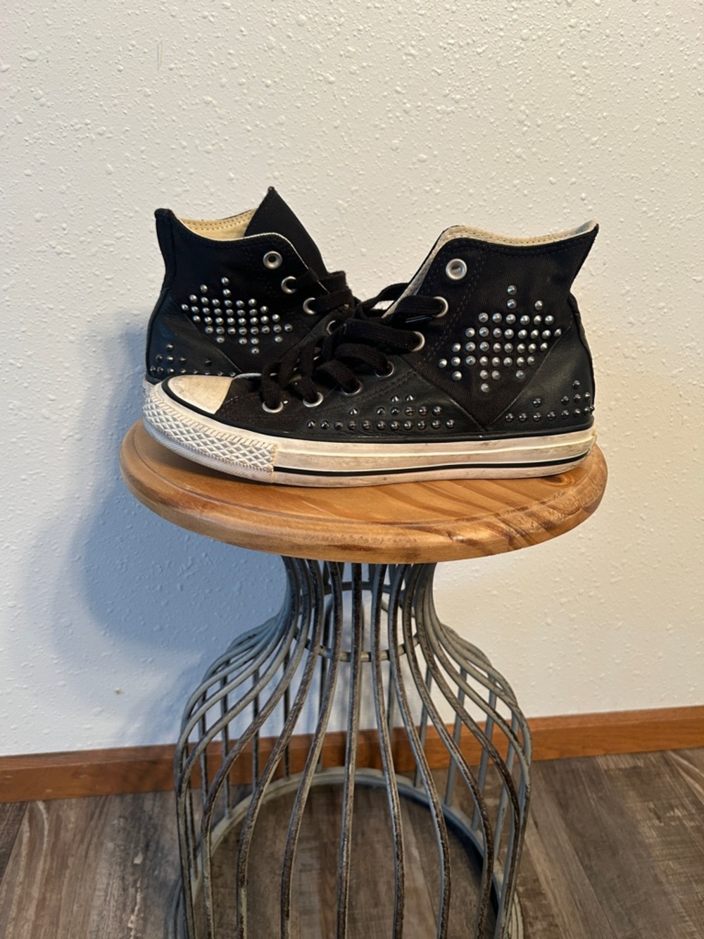 Converse Black Studded High-Top Sneakers